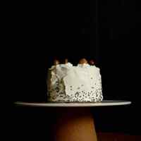 black sesame & chestnut layer cake